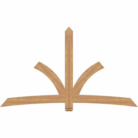 Ekena Millwork Davenport Timber Gable Bracket, Western Red Cedar, 96"W x 56"H x 1 1/2"D x 5 1/2"F, 14/12 Pitch GBW096X56X0206DAV00SWR